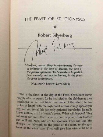 AN EXALTATION OF STARS: Transcendental Adventures in Science Fiction. by [Anthology-signed] Carr, Terry, editor; Robert Silverberg; Roger Zelazny; Edgar Pangborn, contributors.