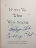 Another image of HE SEES YOU WHEN YOU'RE SLEEPING. by Clark, Mary Higgins and Carol Higgins Clark.