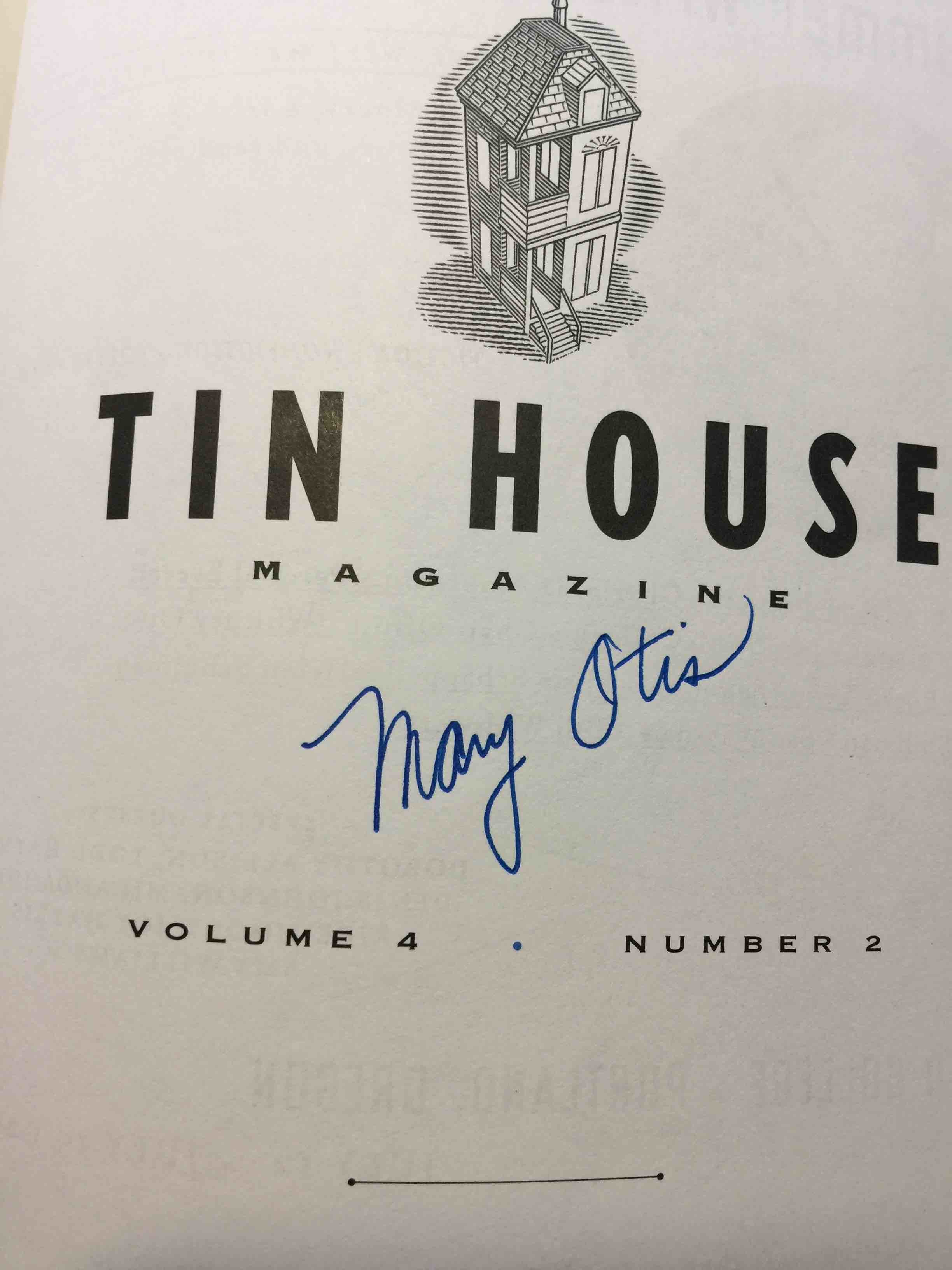 TIN HOUSE MAGAZINE 14, WINTER 2003. Volume 4, Number 2…