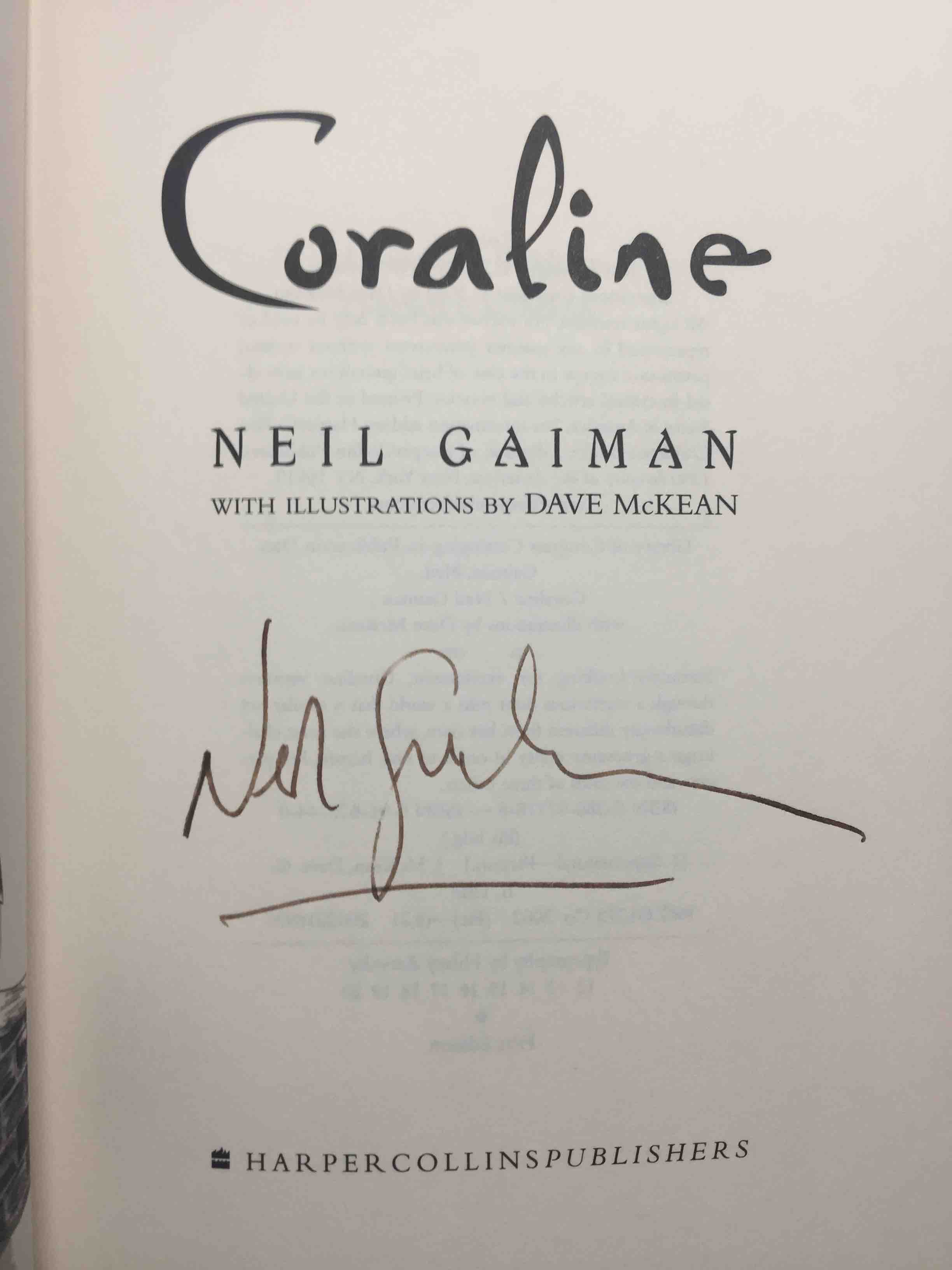 Coraline By Gaiman Neal Illustrations By Dave Mckean Bookfever Com