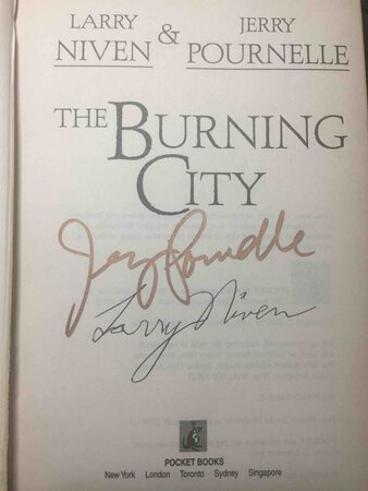 THE BURNING CITY. by Niven, Larry and Jerry Pournelle.