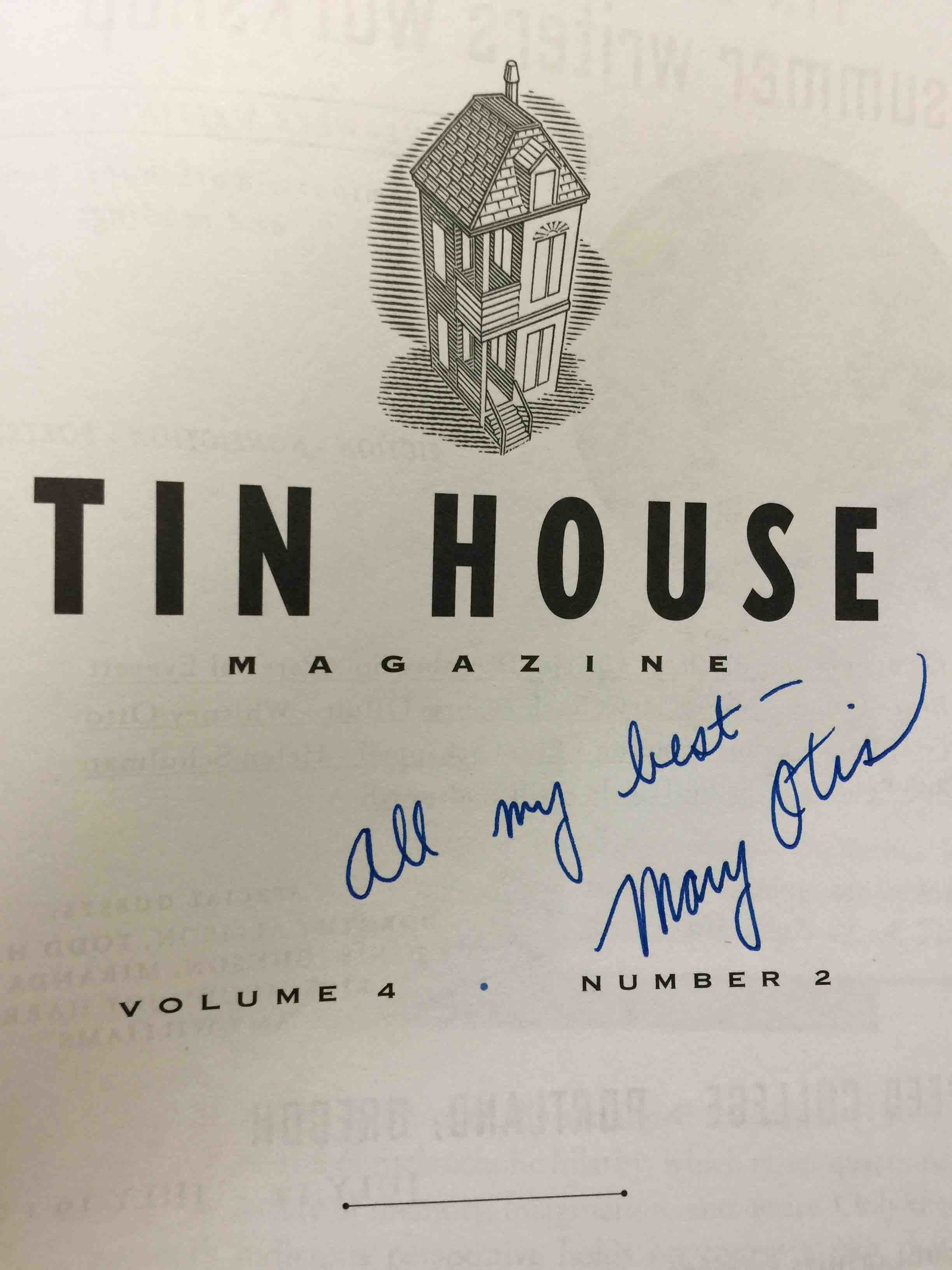TIN HOUSE MAGAZINE 14, WINTER 2003. Volume 4, Number 2…