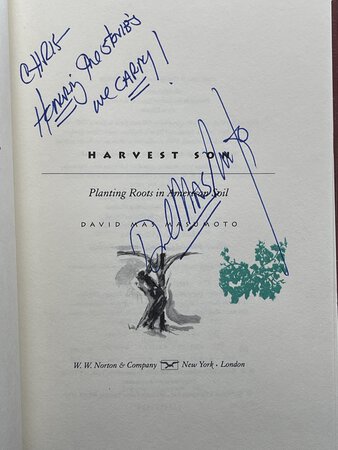 HARVEST SON: Planting Roots in American Soil. by Masumoto, David Mas.