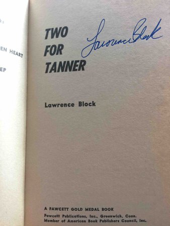 TWO FOR TANNER. by Block, Lawrence.