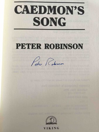 CAEDMON'S SONG. by Robinson, Peter.