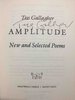Another image of AMPLITUDE: New and Selected Poems. by Gallagher, Tess.
