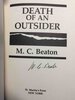 Another image of DEATH OF AN OUTSIDER. by Beaton, M. C. (pseudonym of Marion Chesney, 1936-2019)
