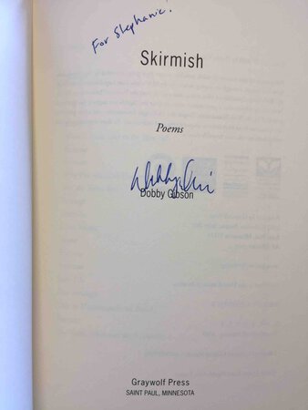 SKIRMISH: Poems. by Gibson, Dobby.
