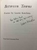 Another image of BETWEEN TOWNS: Poems. by Kutchins, Laurie.