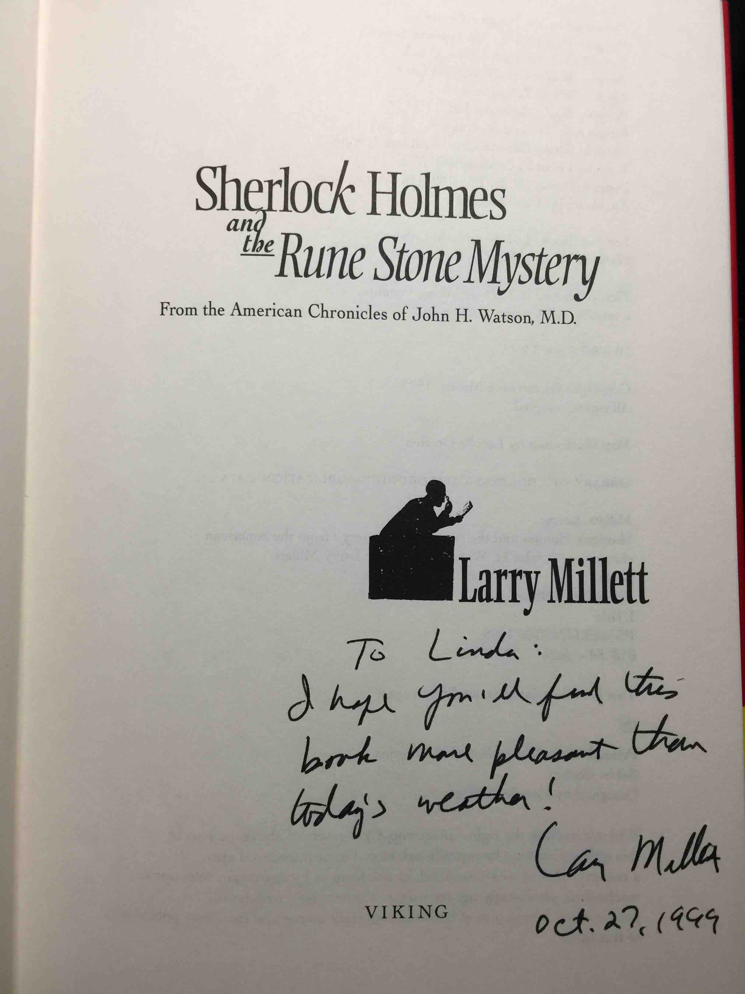 SHERLOCK HOLMES AND THE RUNE STONE MYSTERY. by Watson, John ...