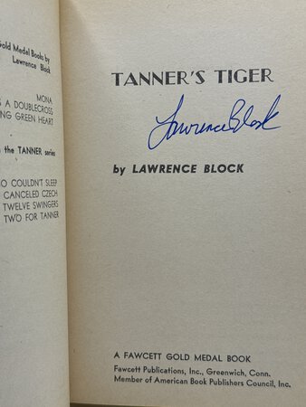 TANNER'S TIGER. by Block, Lawrence.