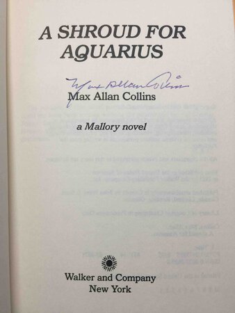A SHROUD FOR AQUARIUS: A Mallory Novel. by Collins, Max Allan.