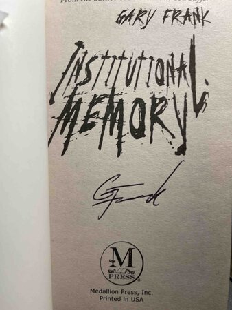 INSTITUTIONAL MEMORY. by Frank, Gary.