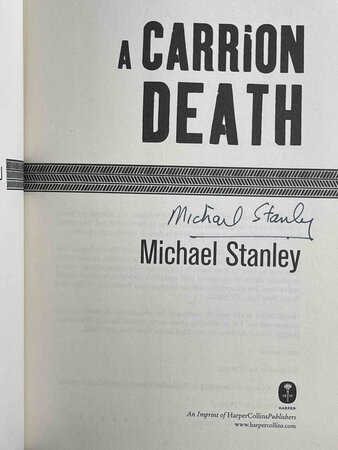 A CARRION DEATH: Introducing Detective Kubu. by Stanley, Michael (Michael Sears and Stanley Trollip.)
