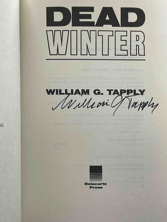 DEAD WINTER by Tapply, William G. (1940-2009)