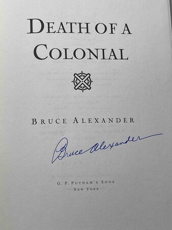 DEATH OF A COLONIAL. by Alexander, Bruce.