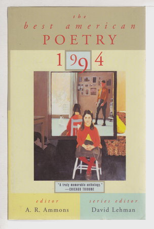 THE BEST AMERICAN POETRY 1994. by Ammons, A. R., editor; David Lehman, series editor.