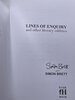 Another image of LINES OF ENQUIRY and Other Literary Oddities. by Brett, Simon.