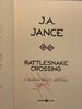 Another image of RATTLESNAKE CROSSING. by Jance, J. A.