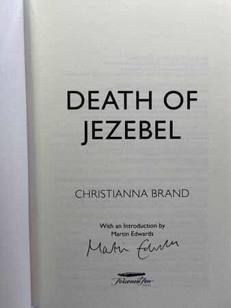 DEATH OF JEZEBEL. by Brand, Christianna; Introduction by Martin Edwards.