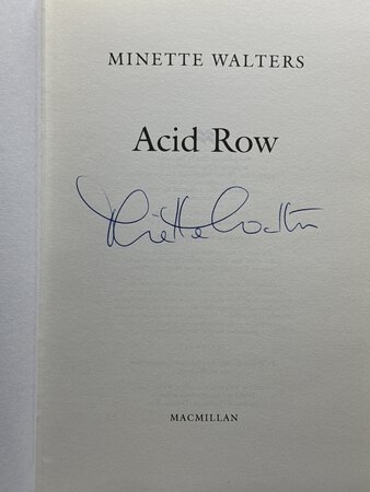 ACID ROW. by Walters, Minette.