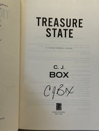 TREASURE STATE: A Cassie Dewell Novel. by Box, C. J.