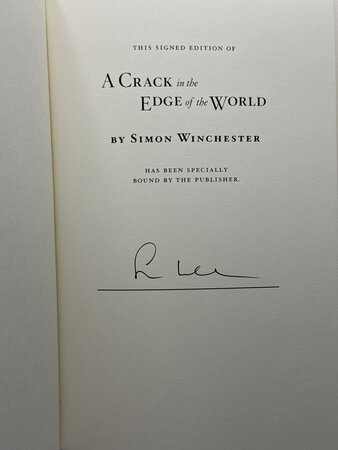 A CRACK IN THE EDGE OF THE WORLD: America and the Great California Earthquake of 1906. by Winchester, Simon.