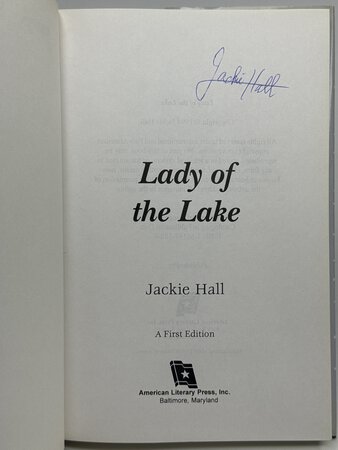 LADY OF THE LAKE. by Hall, Jackie.