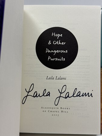 HOPE AND OTHER DANGEROUS PURSUITS. by Lalami, Laila.