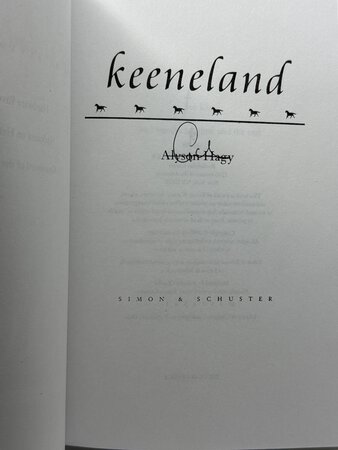KEENELAND. by Hagy, Alyson C.