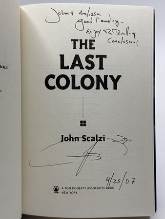 THE LAST COLONY. by Scalzi, John.