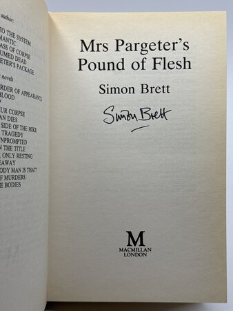 MRS. PARGETER'S POUND OF FLESH. by Brett, Simon