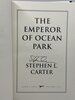 Another image of THE EMPEROR OF OCEAN PARK. by Carter, Stephen L.